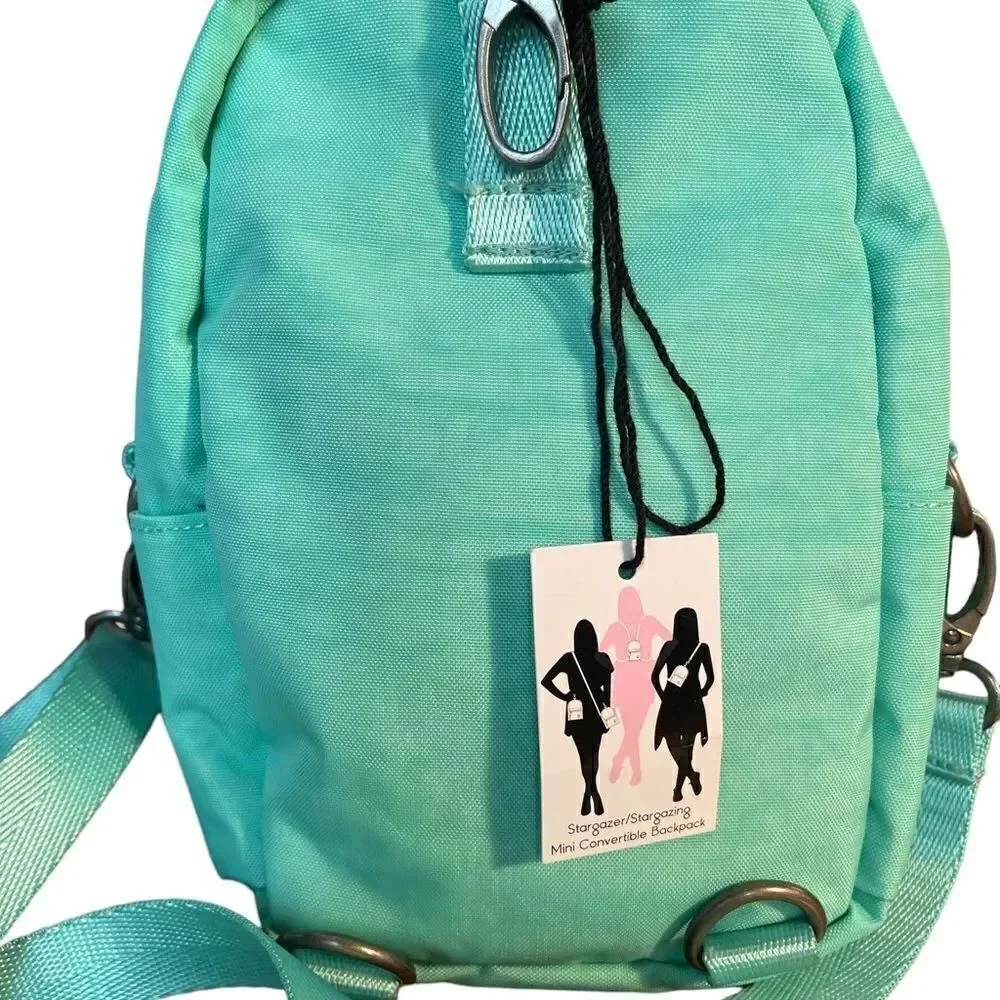 NWT MONDO STARGAZER MINI CONVERTIBLE BACKPACK: SPEARMINT